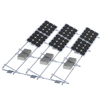 Sistema de montaje solar de techo plano de aluminio de calidad duradera 150KW